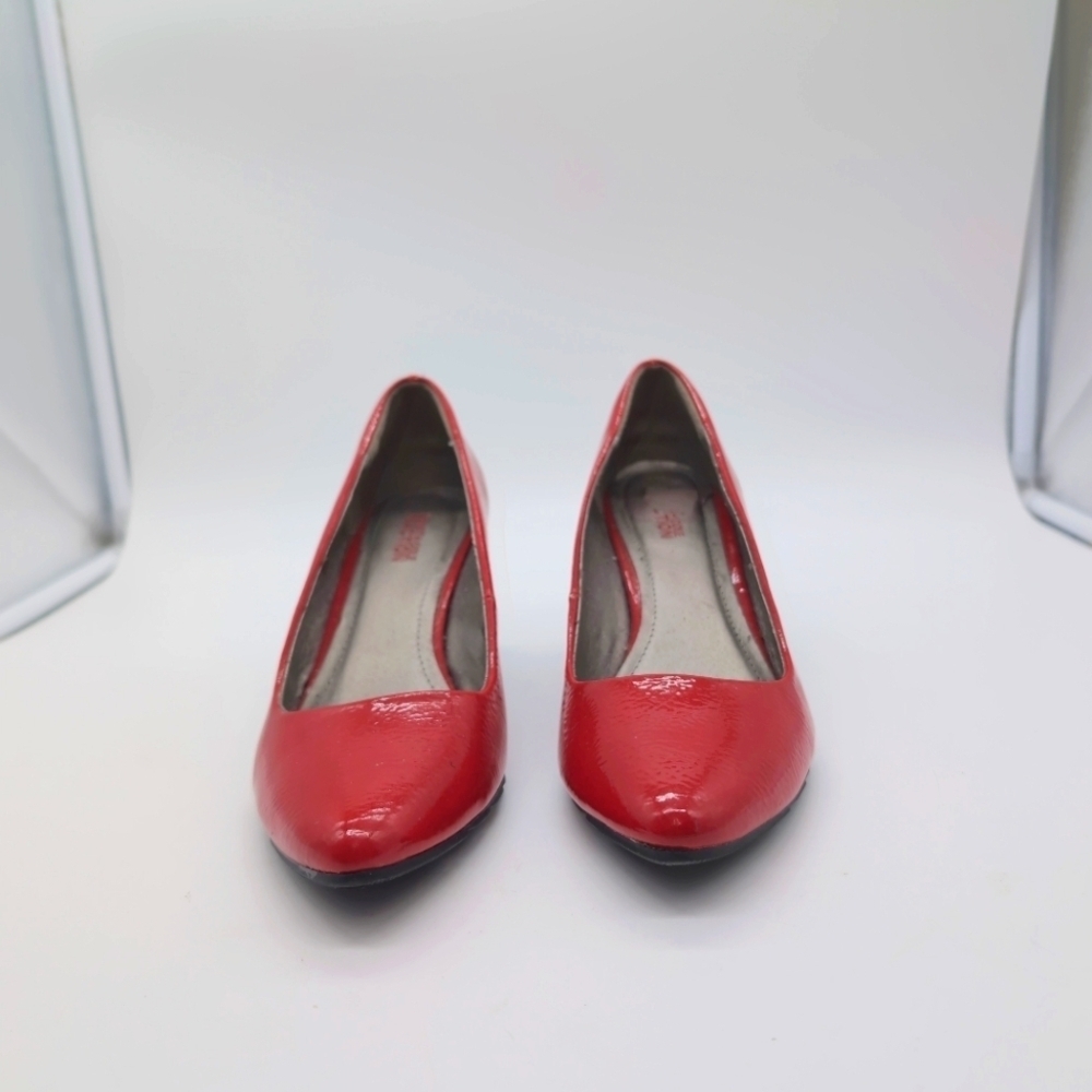 Kenneth Cole Sz 7.5 Red Women's Pumps Heels Lean Hill - Picture 2 of 9